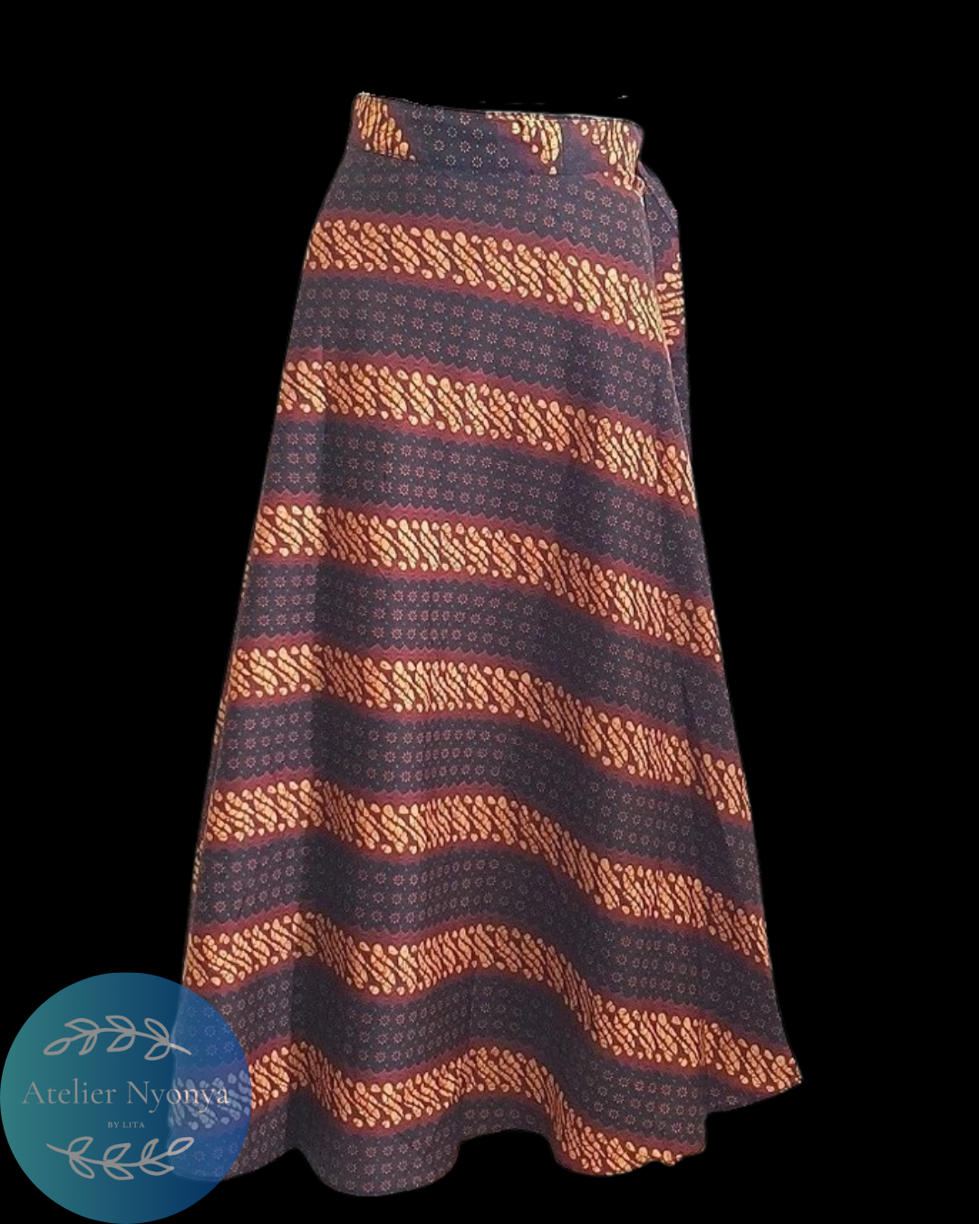 Batik Wrap Skirt made from handprinted batik with classic motif
