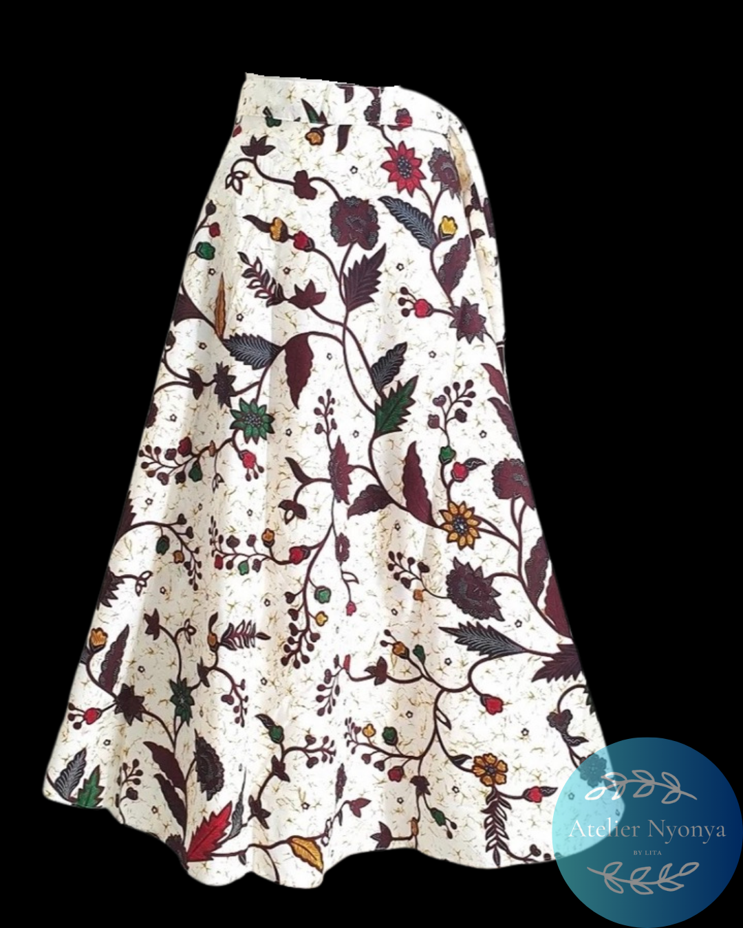 Batik Wrap Skirt made from handprinted batik with classic motif