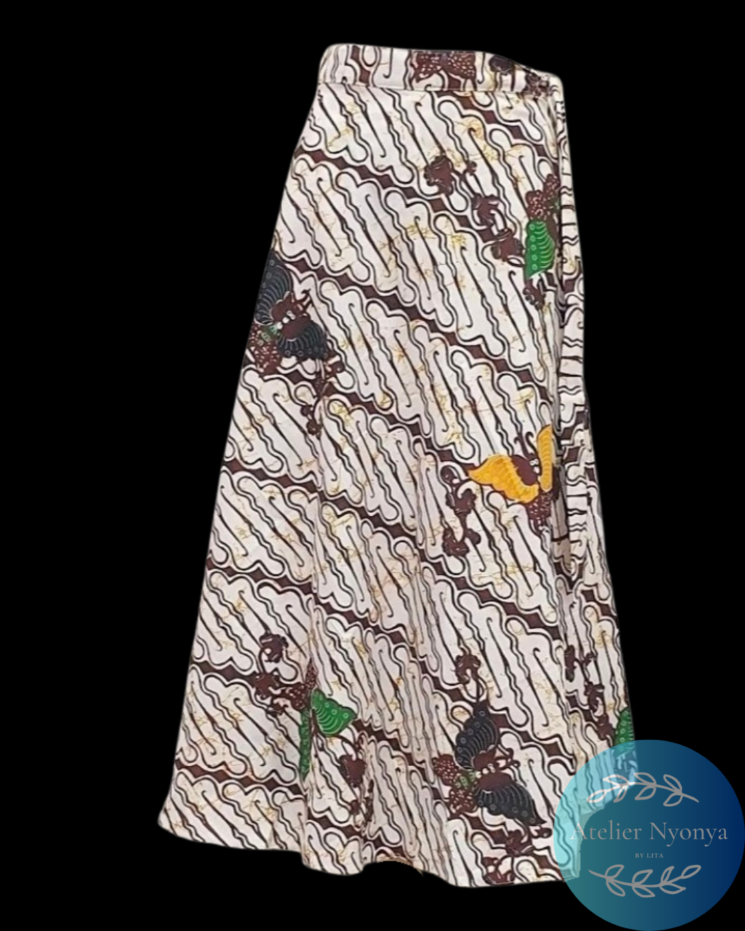 Batik Wrap Skirt made from handprinted batik with classic motif