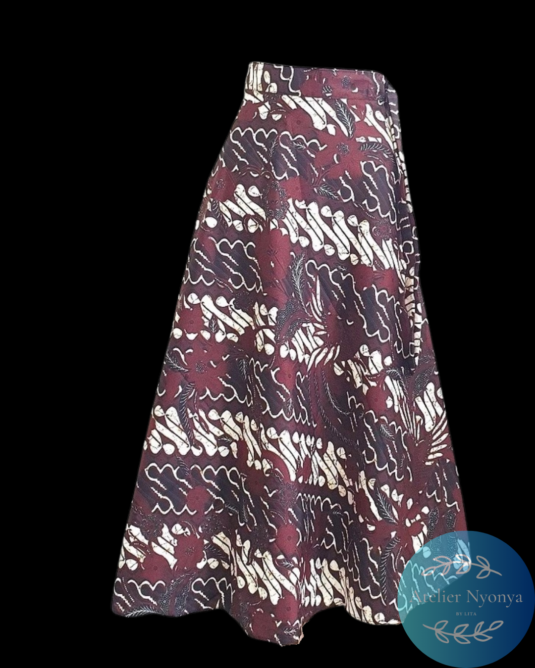 Batik Wrap Skirt made from handprinted batik with classic motif