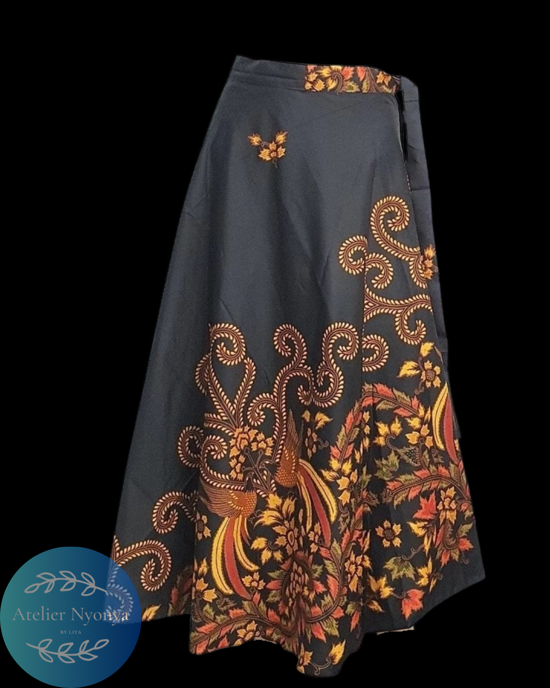 Batik Wrap Skirt made from handprinted batik with classic motif