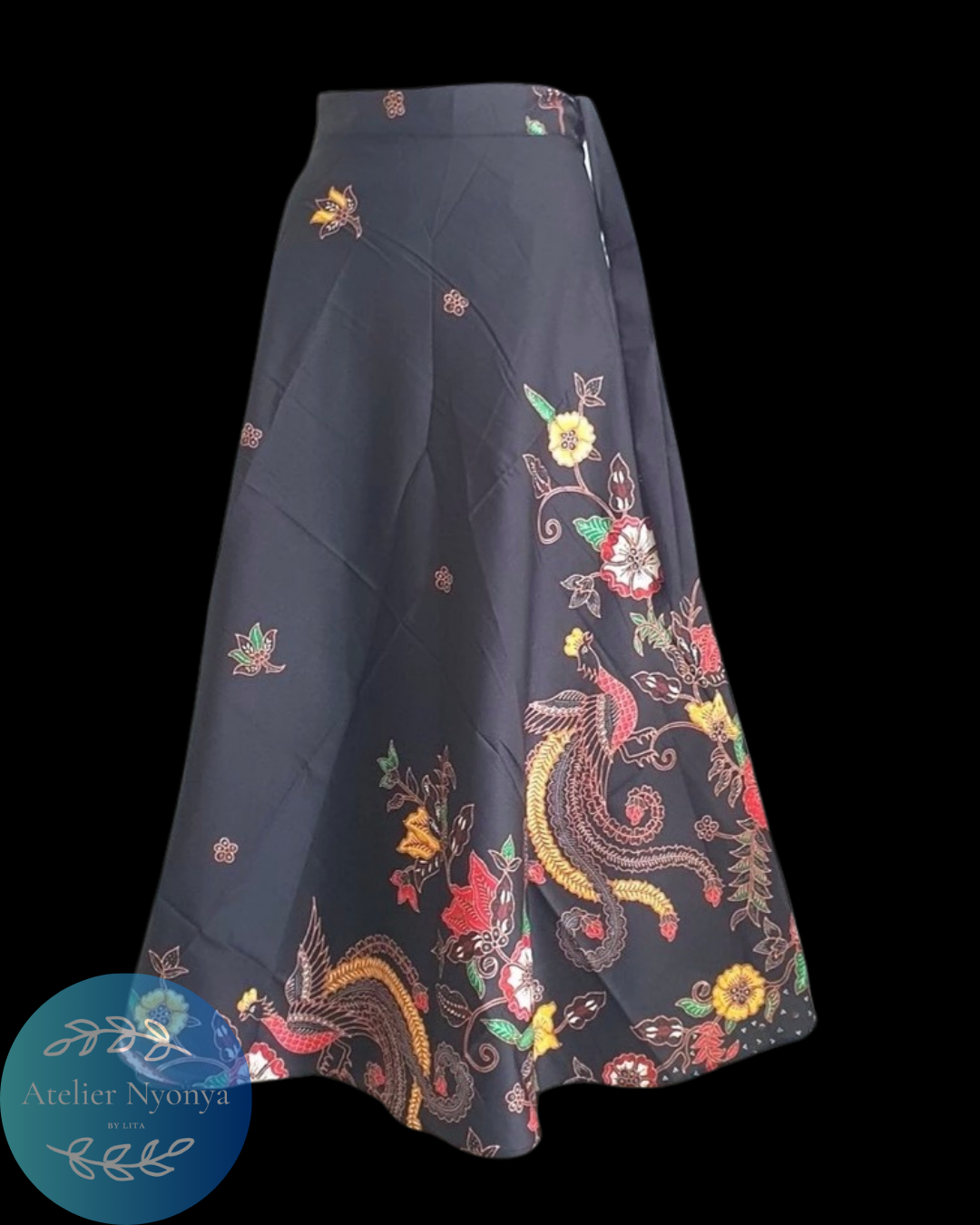 Batik Wrap Skirt made from handprinted batik with classic motif