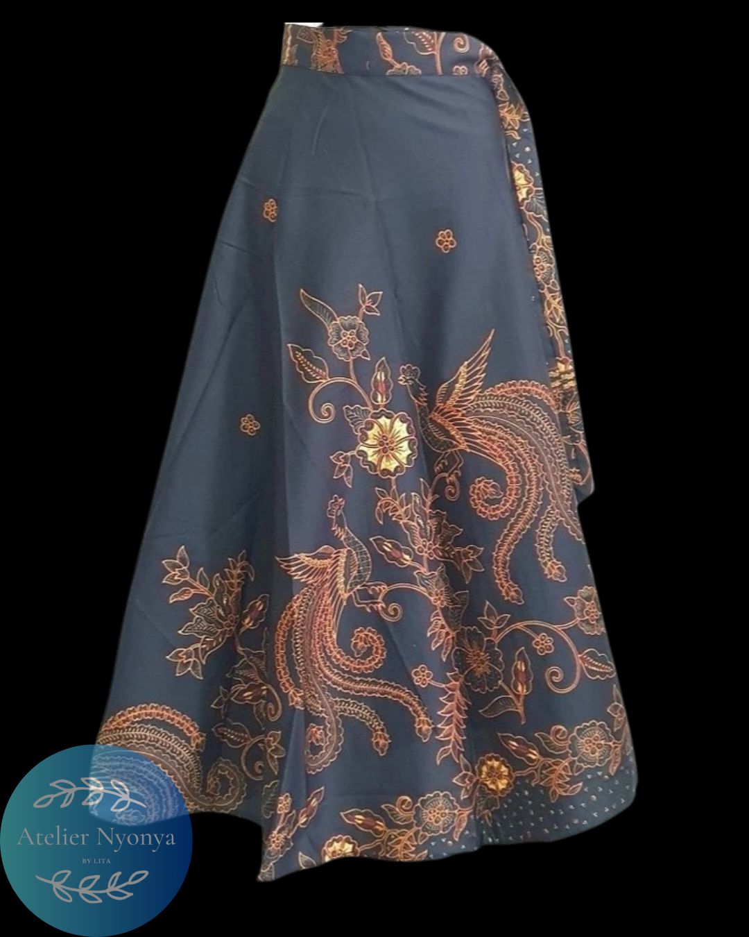 Batik Wrap Skirt made from handprinted batik with classic motif