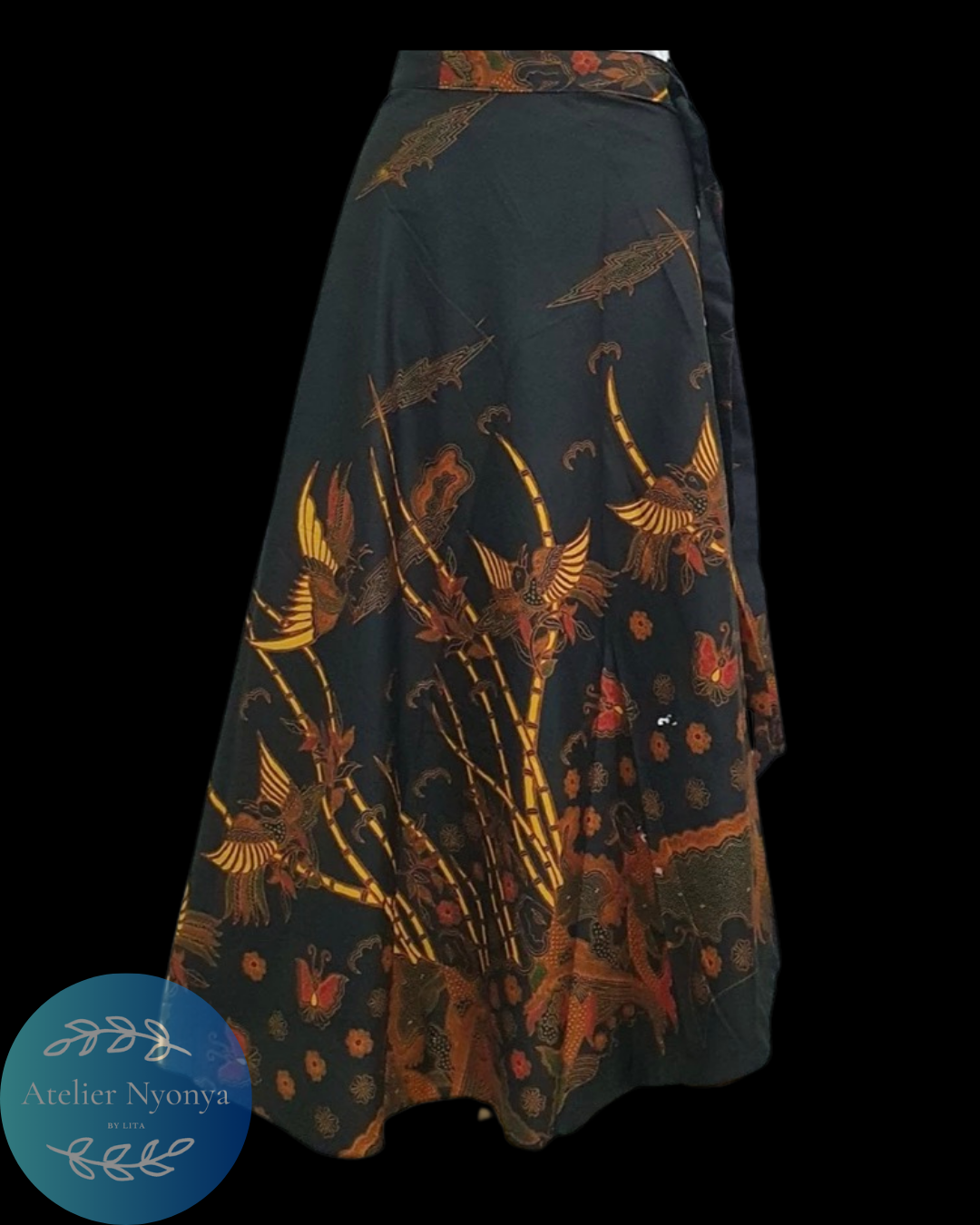 Batik Wrap Skirt made from handprinted batik with classic motif