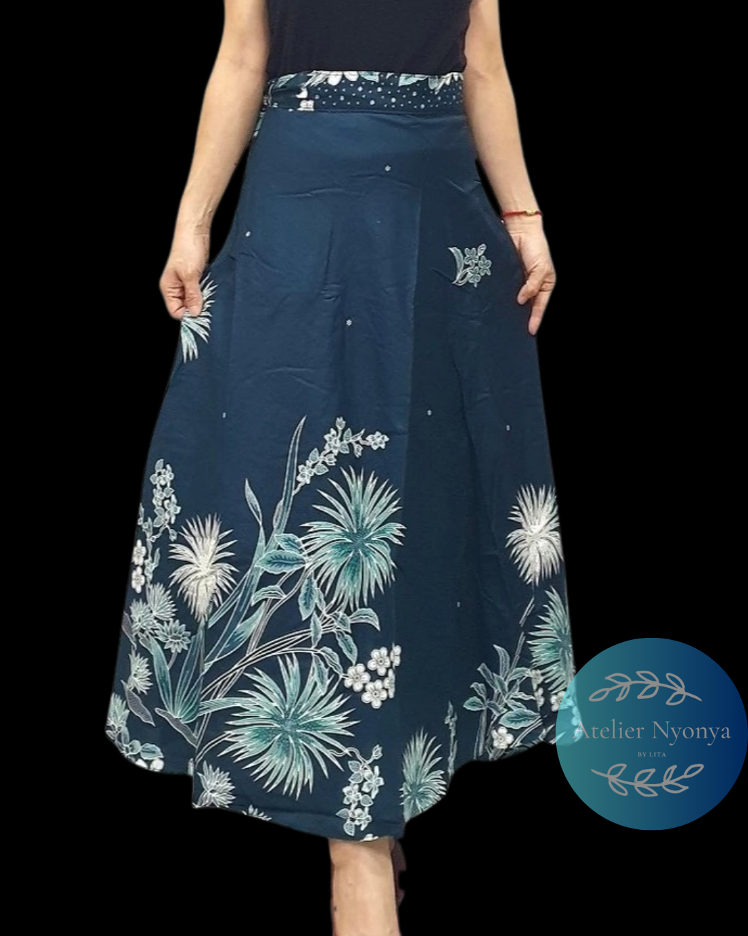 Batik Wrap Skirt made from handprinted batik with classic motif