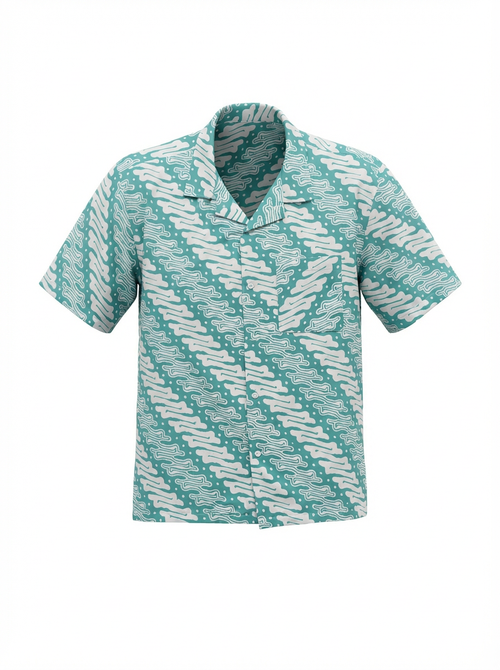 Batik men's shirt with parang motif