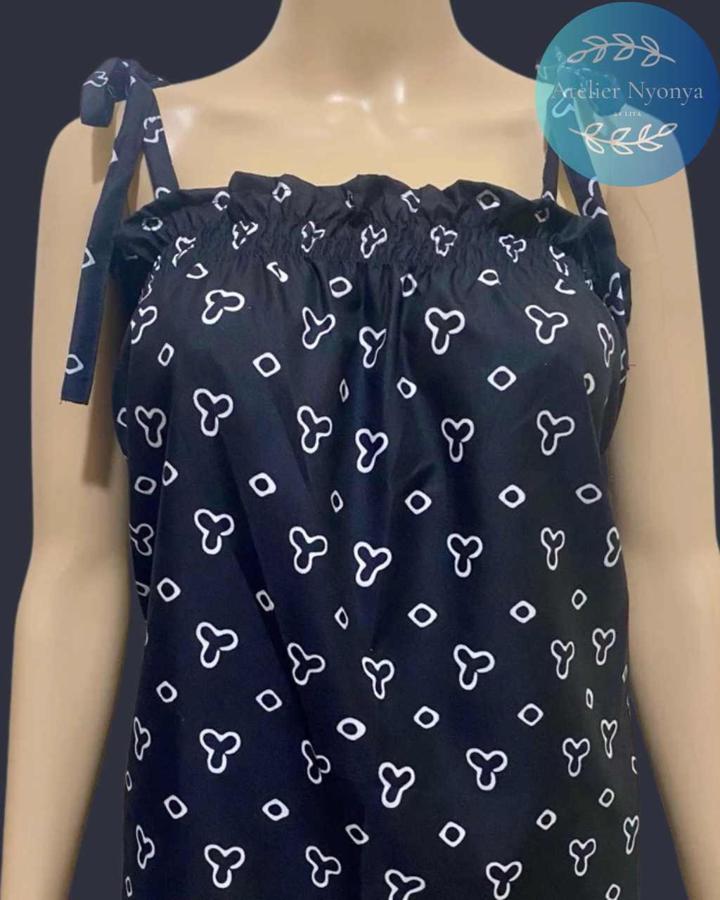 Tanktop Jumputan Black