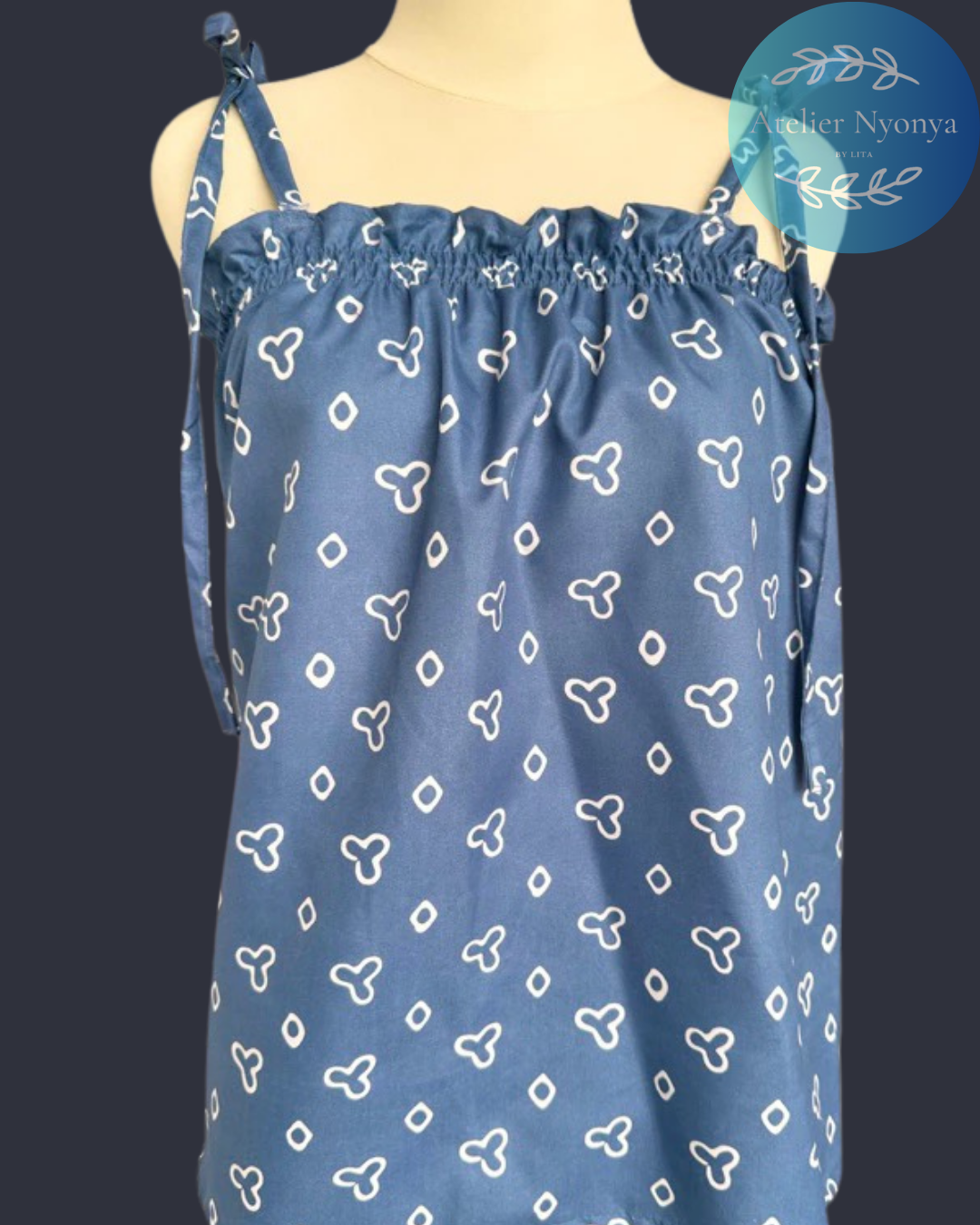 Tanktop Jumputan Denim