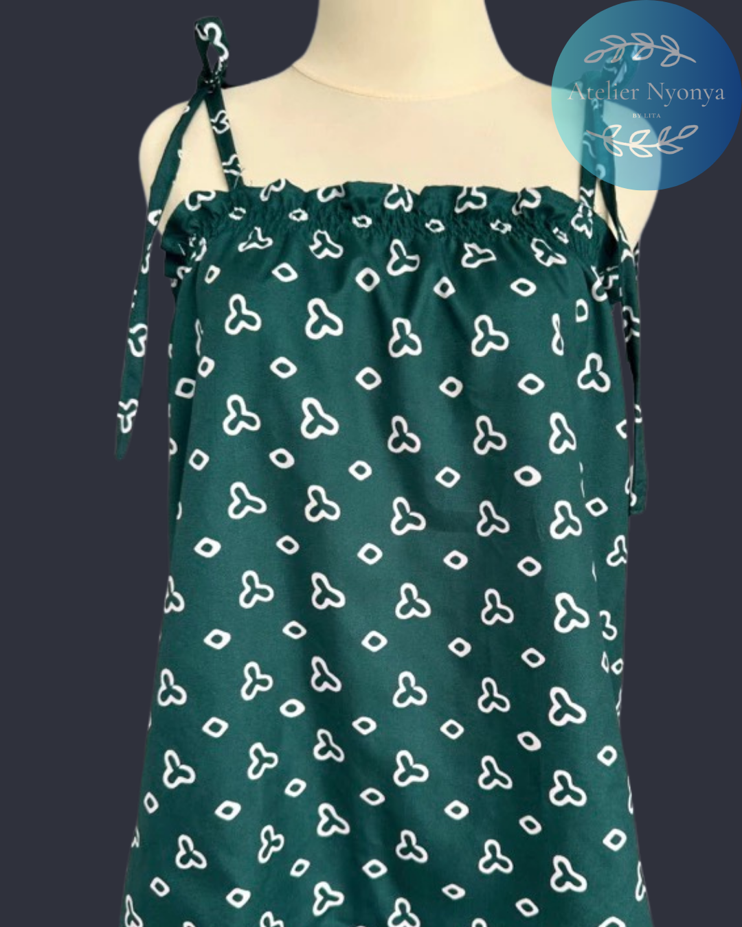 Tanktop Jumputan Green Emerald