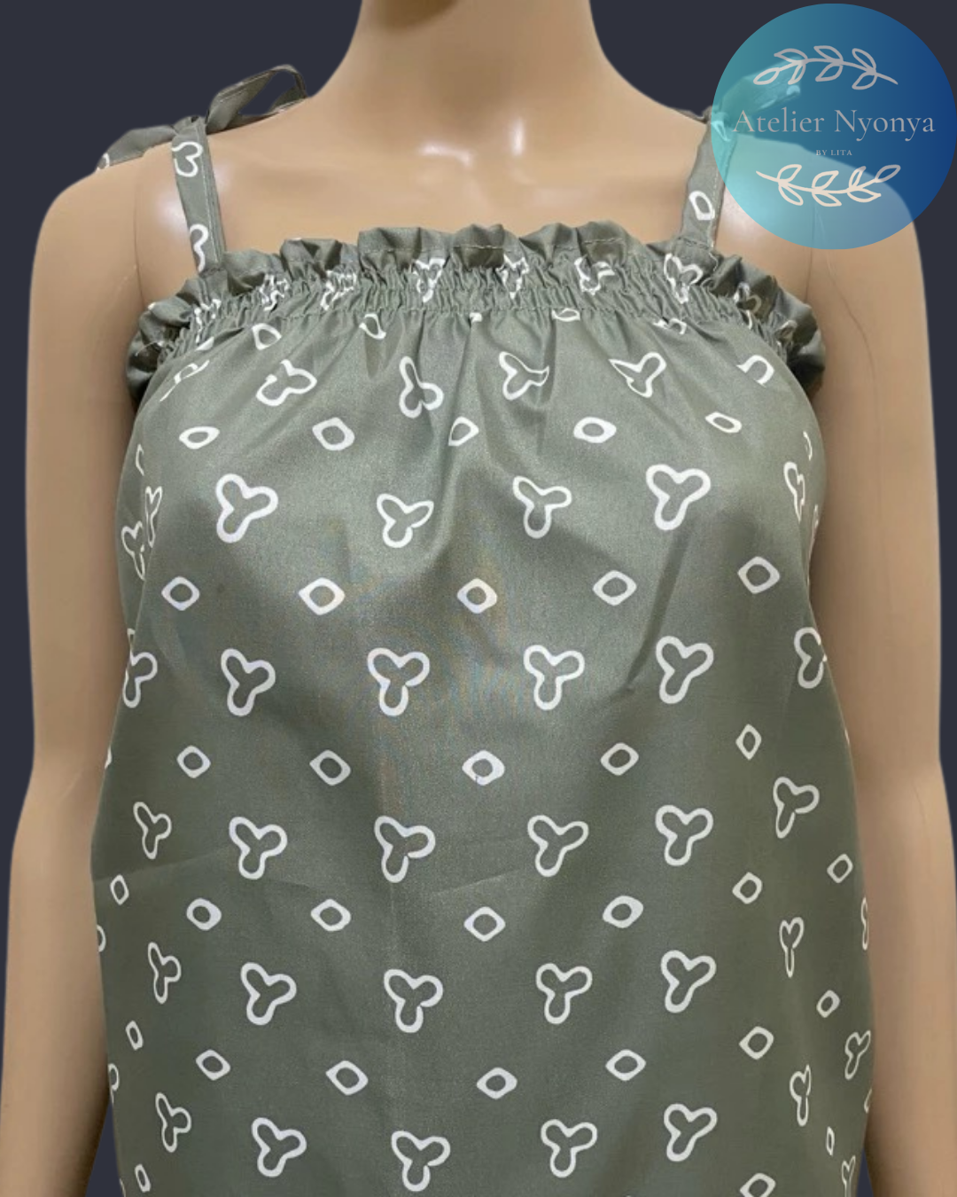 Tanktop Jumputan Sage