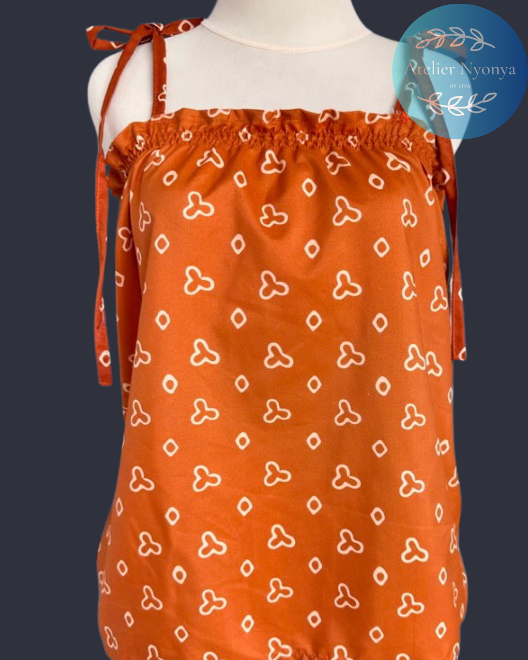 Tanktop Jumputan Terracotta