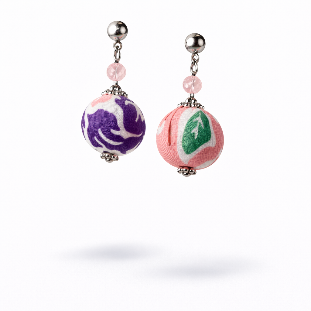 Batik Ball Earrings