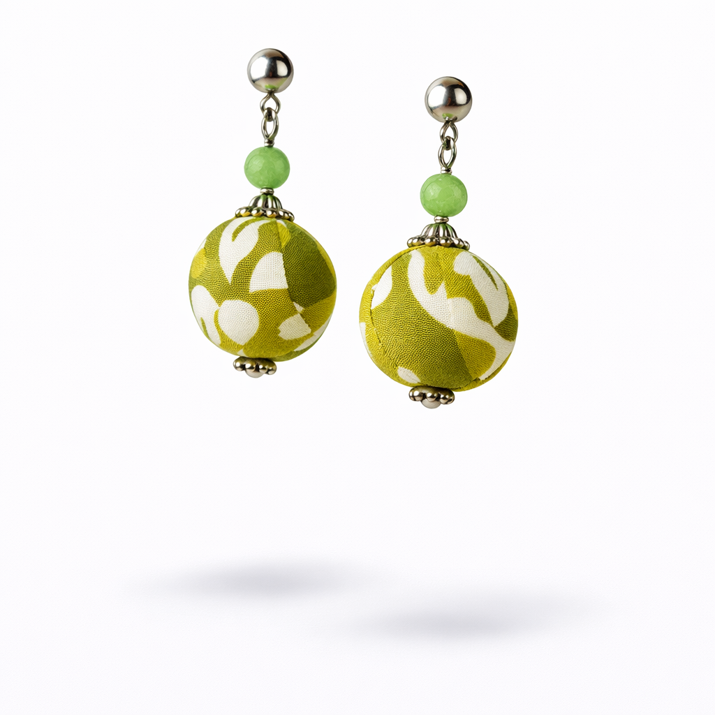 Batik Ball Earrings