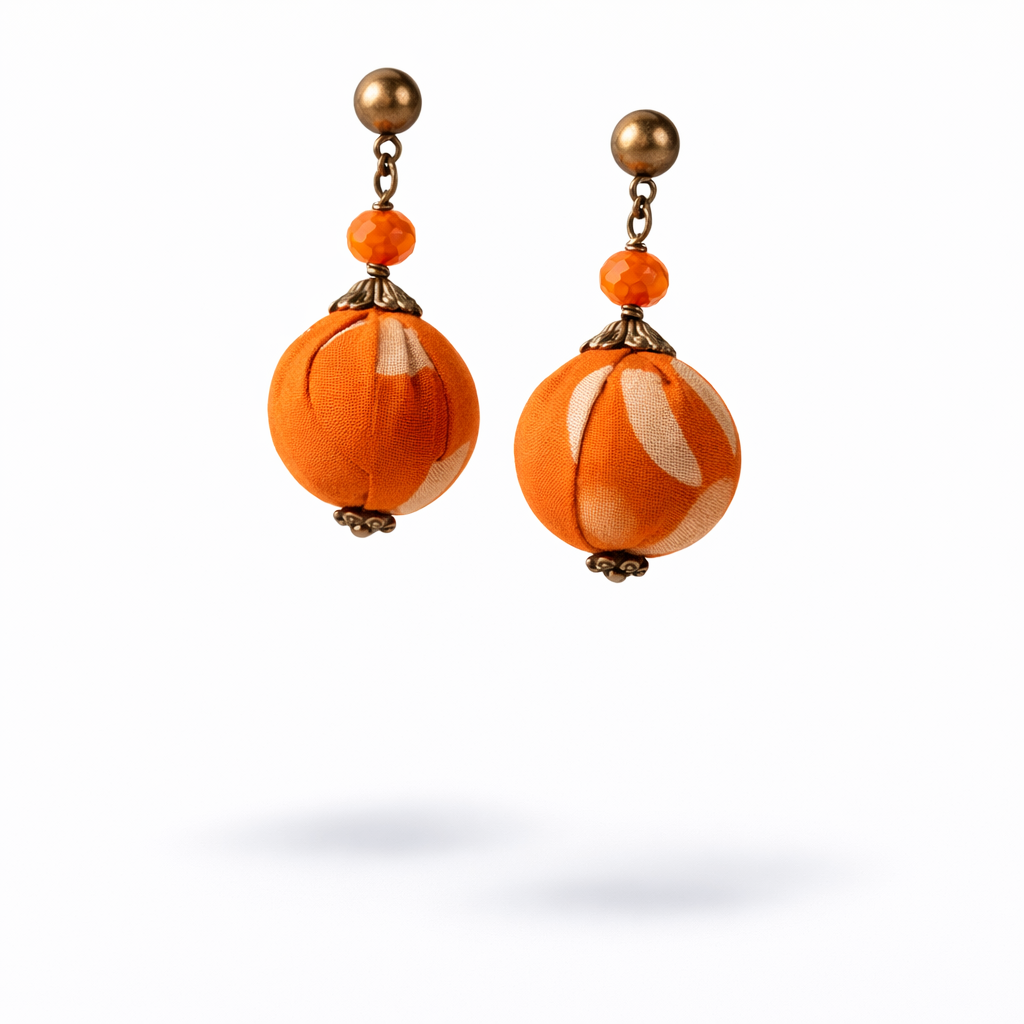 Batik Ball Earrings