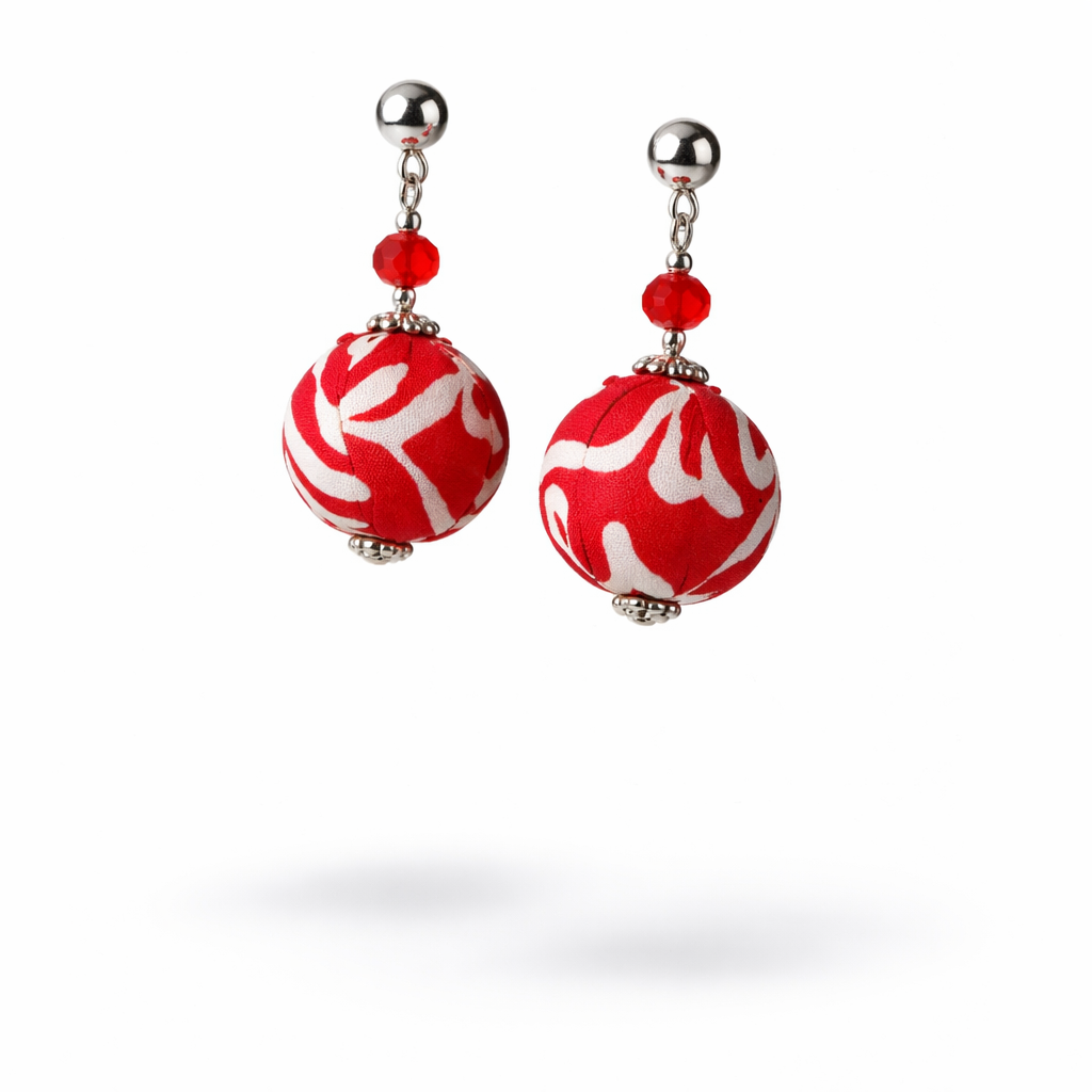 Batik Ball Earrings