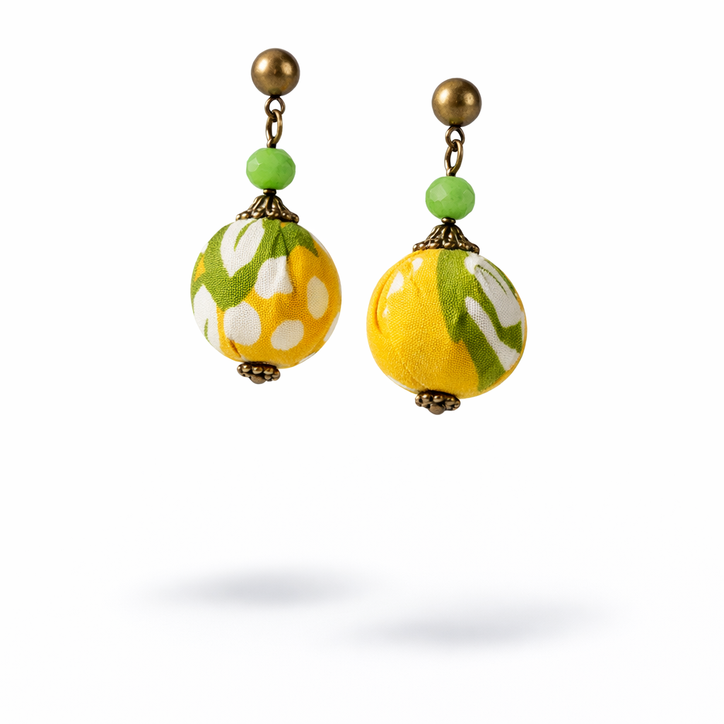 Batik Ball Earrings