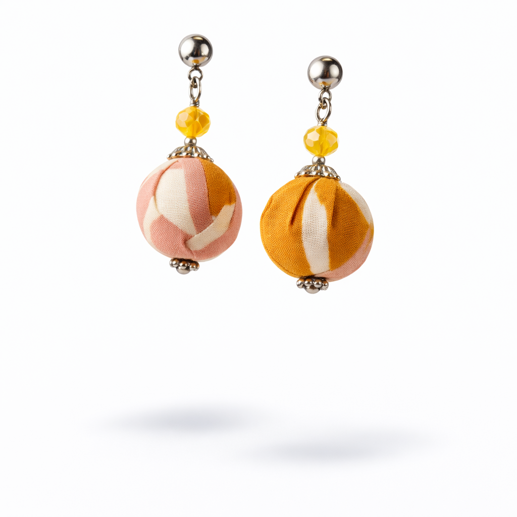 Batik Ball Earrings