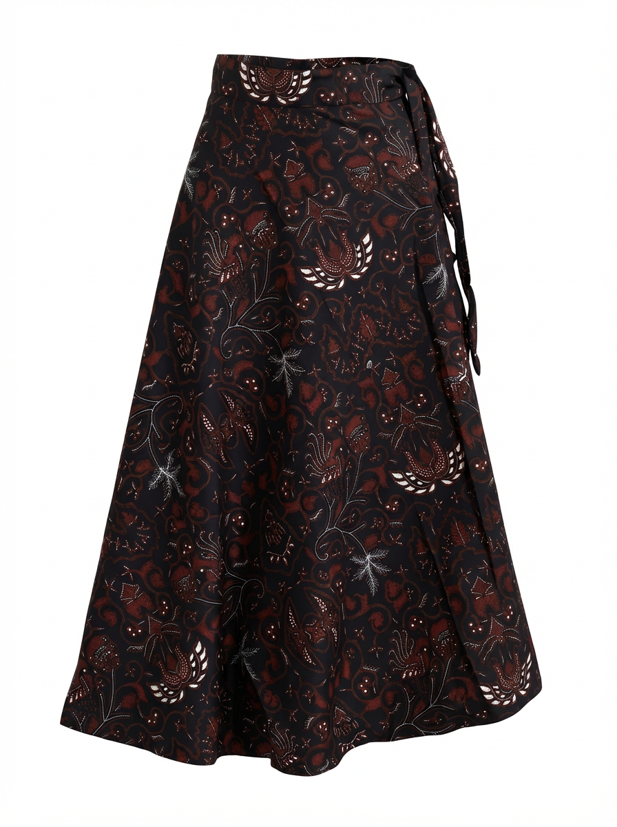 Floral patterned skirt on a white background