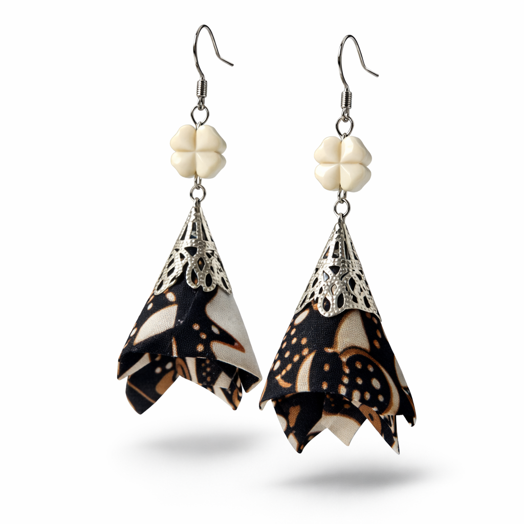 Batik Clover Earrings