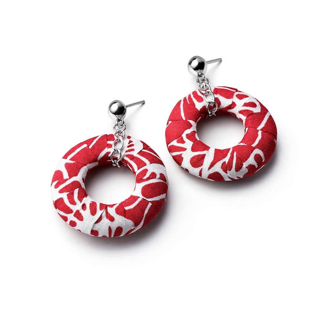 Batik Donut Earrings