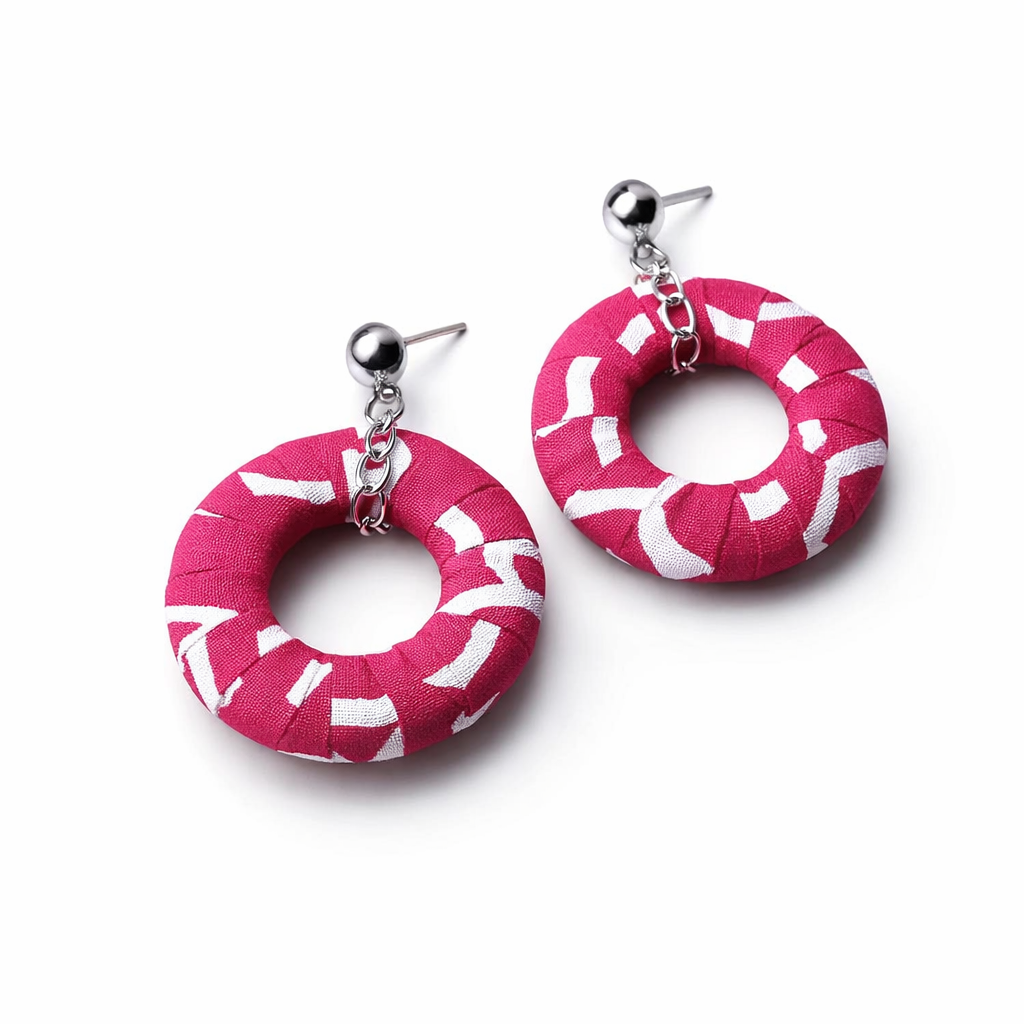 Batik Donut Earrings