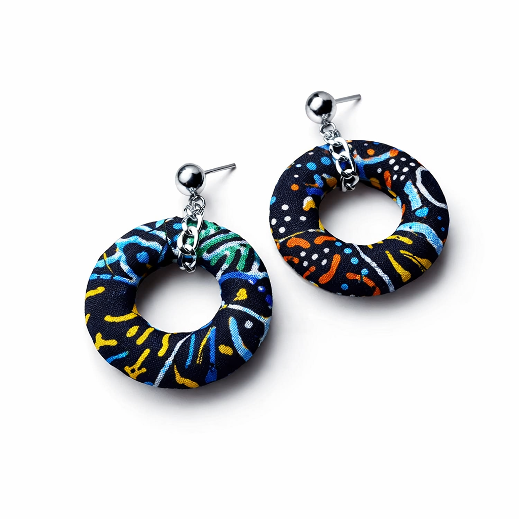 Batik Donut Earrings