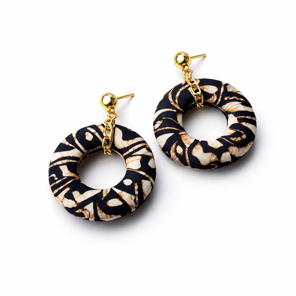 Batik Donut Earrings
