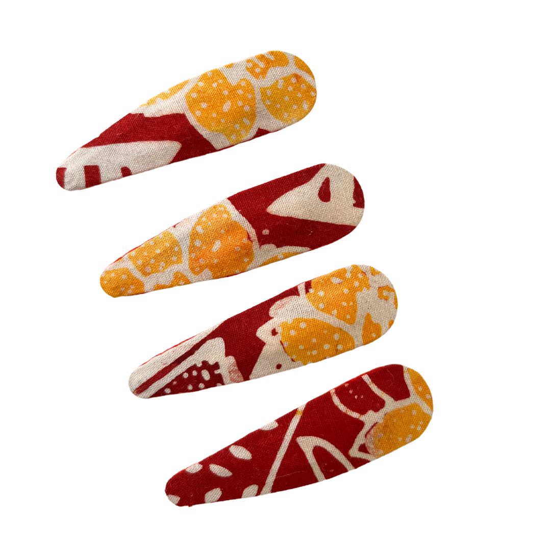 hairclip banji red white yellow