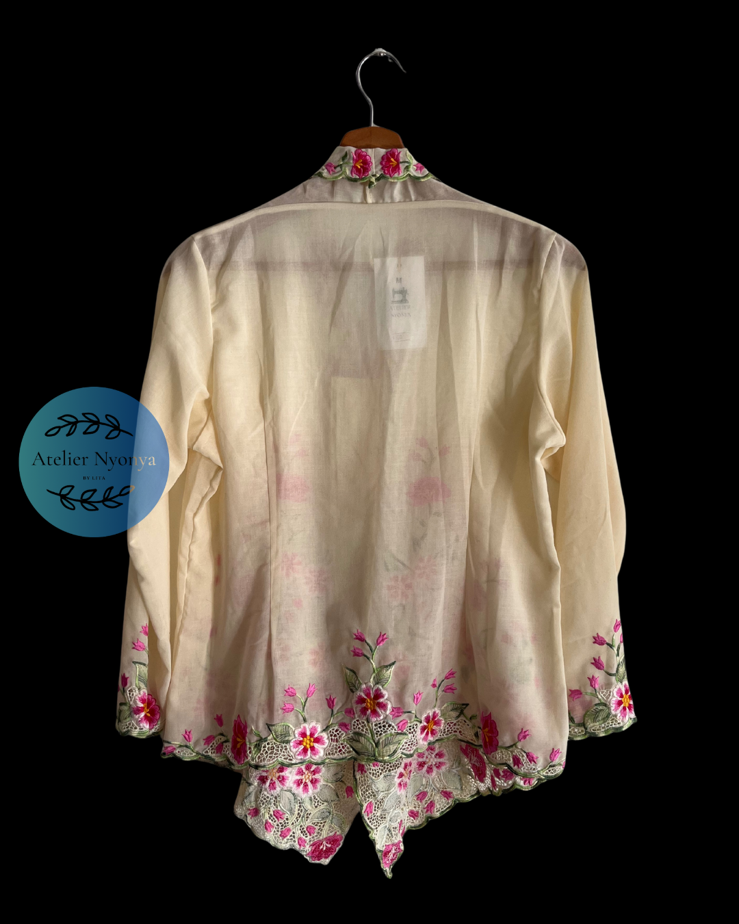 kebaya kerancang cream