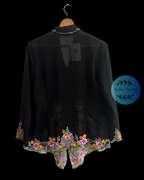 black embroidered kebaya kerancang