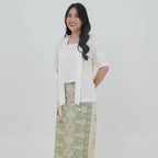 Kebaya kutubaru melati paired with wrap batik skirt