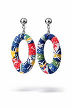 Batik Oval Earrings