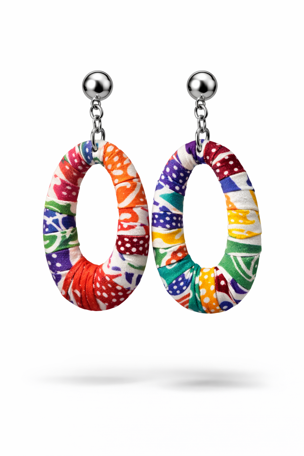 Batik Oval Earrings
