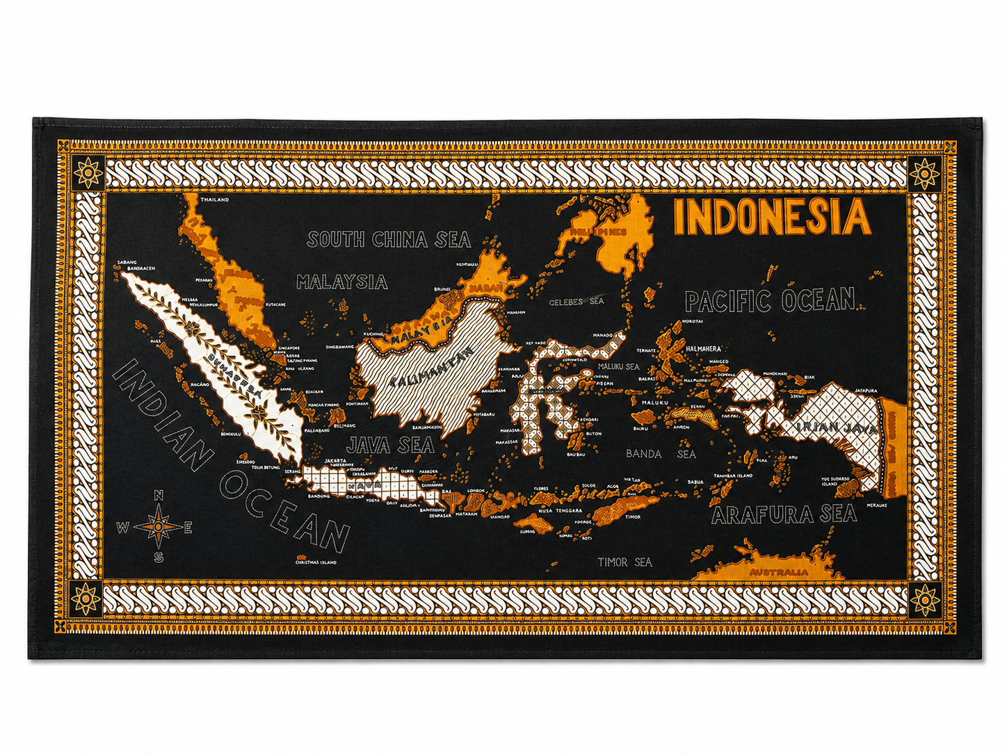 Indonesia Map Batik