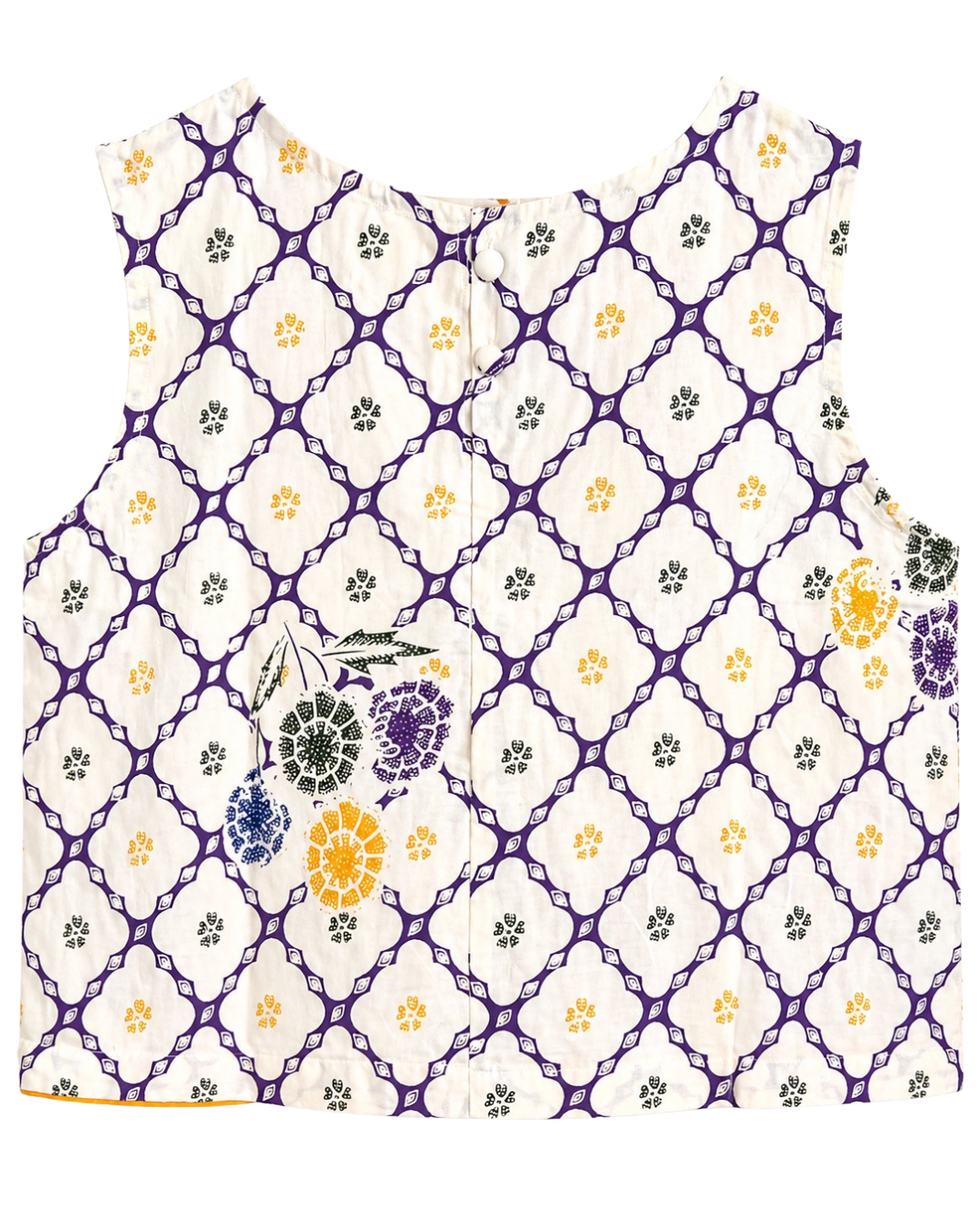 Dress with a floral pattern on a white background