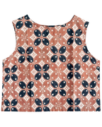 Tank top with a geometric pattern on a white background
